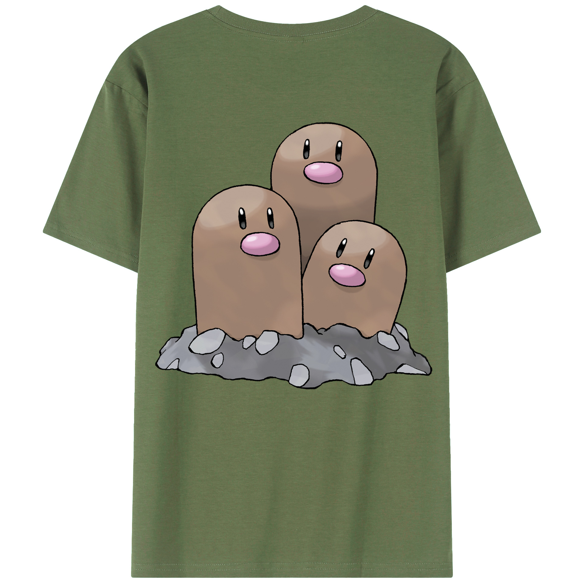 （画像用） ポケットモンスター Pokémon 綿100％ メンズ半袖Tシャツ（バックプリント） 通気性